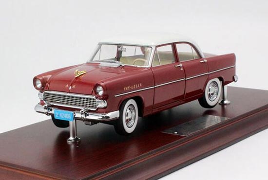 Diecast Dongfeng Golden Dragon CA71 Sedan Model 1:24 Wine Red