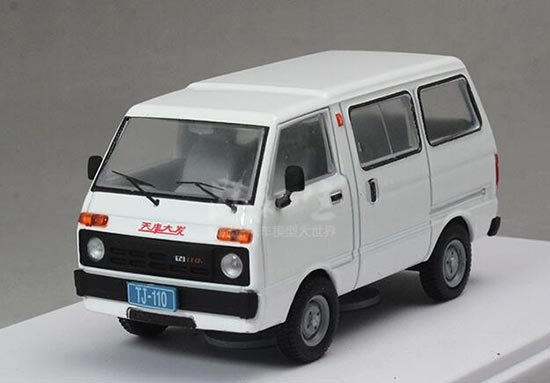 Diecast Tianjin Huali TJ110 Dafa Model 1:43 Scale White By STC