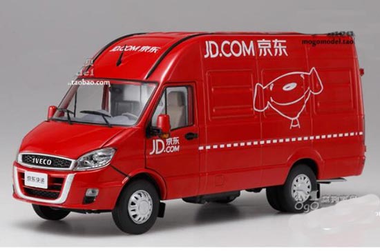 Diecast Iveco Power Daily Van Model 1:24 Scale Red