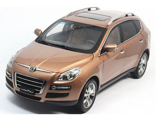 Diecast Luxgen 7 SUV Model 1:18 Scale Brown