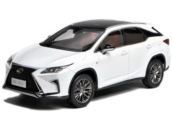 Diecast Lexus RX 200t Model 1:18 Scale White / Blue / Silver