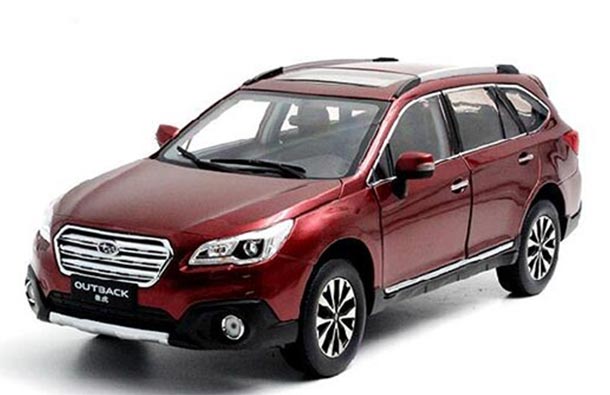 Diecast Subaru Outback SUV Model 1:18 Scale Champagne / Red