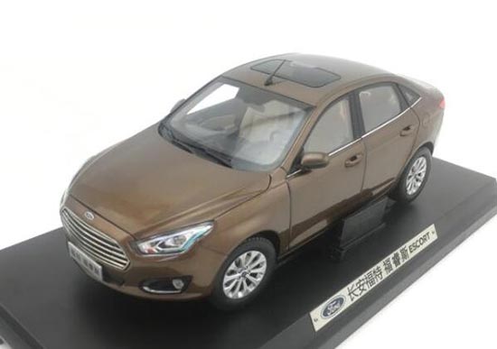 Diecast 2015 Ford Escort Model 1:18 Scale Brown