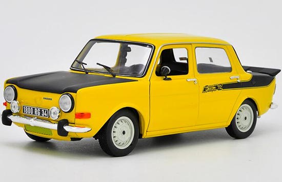 Diecast Simca 1000 Rallye 2 SRT Model 1:18 Yellow By NOREV