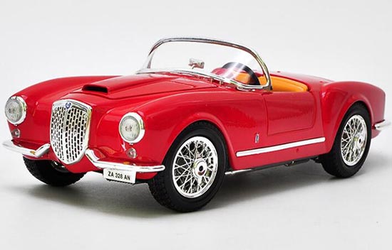 Diecast Lancia Aurelia B24 Spider Model 1:18 Red By Bburago