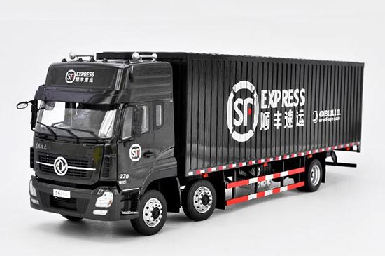 Diecast Dongfeng Box Truck Model SF Express Black 1:24 Scale