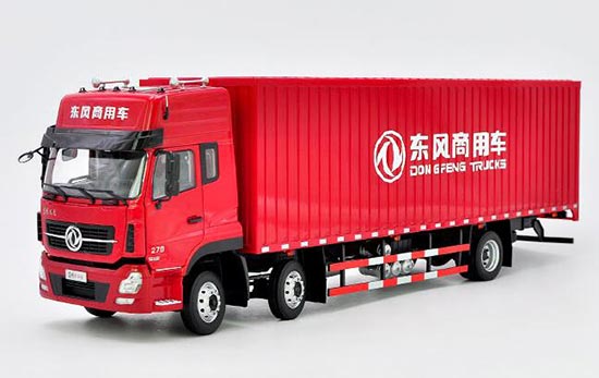 Diecast Dongfeng Box Truck Model 1:24 Scale Red