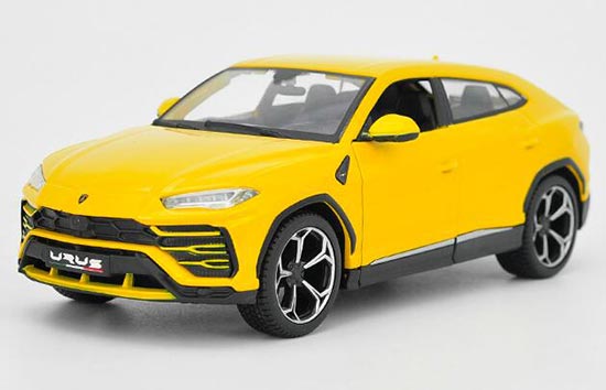 Diecast Lamborghini Urus Model 1:24 Yellow / Gray By MaiSto