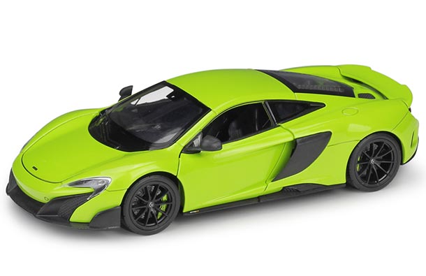 Diecast McLaren 675LT Model 1:24 Red / Green / White By Welly