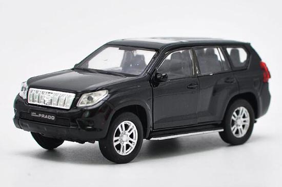 Diecast Toyota Land Cruiser Prado Toy 1:36 Scale Black By Welly
