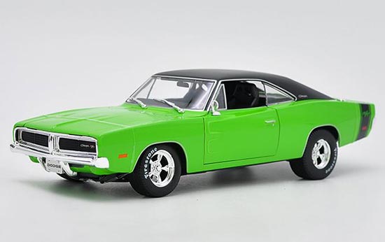 Diecast 1969 Dodge Charger R/T Model Green 1:18 By MaiSto