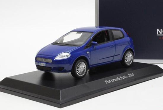 Diecast 2005 Fiat Grande Punto Model Blue 1:43 Scale By NOREV