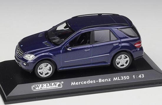 Diecast Mercedes Benz ML350 Model Blue 1:43 Scale By Welly