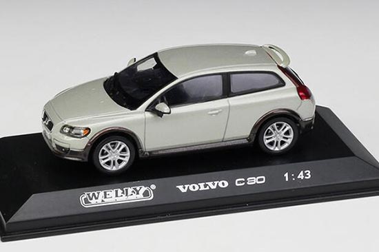 Diecast Volvo C30 Model Silver 1:43 Scale By Welly
