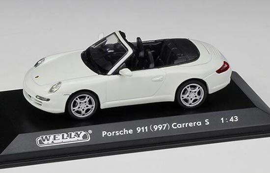 Diecast Porsche 911 Carrera S Model 1:43 Scale White By Welly