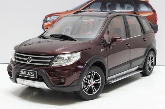 Diecast DongFeng Joyear X5 SUV ESP Model 1:18 Orange / Wine Red