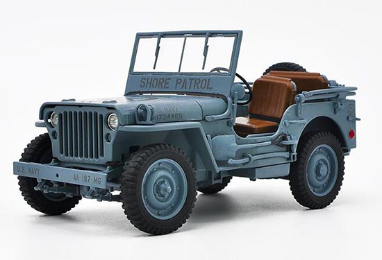 Diecast 1941 Willys MB Model 1:24 Scale Gray By Welly