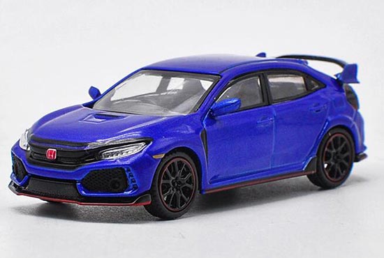 Diecast Honda Civic Type R Model 1:64 White / Blue By TSM Model