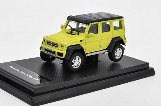 Diecast Mercedes Benz G500 4X4 Model 1:64 Scale Yellow / Black