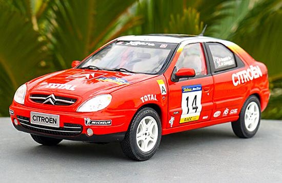 Diecast Citroen Xsara Model 1:18 Scale WRC Painting Red