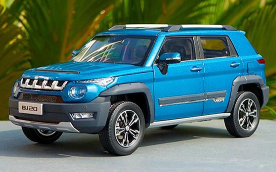 Diecast BAIC BJ20 Model 1:18 Scale Blue / White