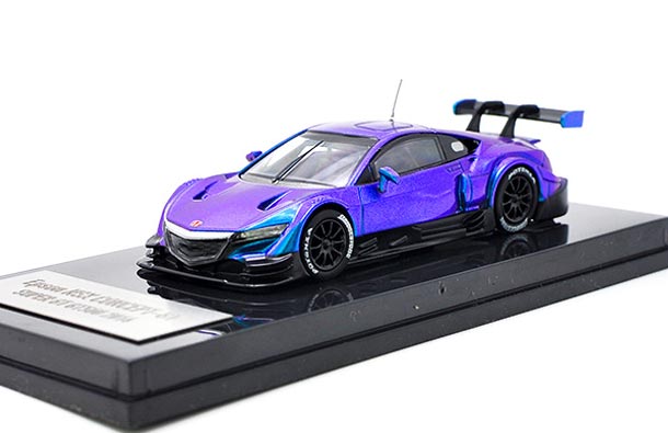 Diecast Acura NSX Concept Super GT500 Model 1:64 Scale Purple