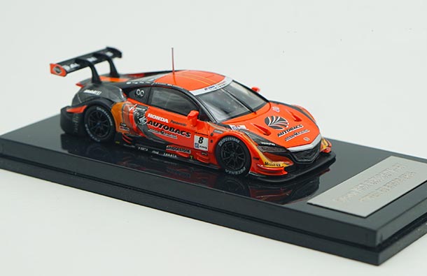 Diecast Acura NSX Concept Super GT500 Model 1:64 Scale Orange