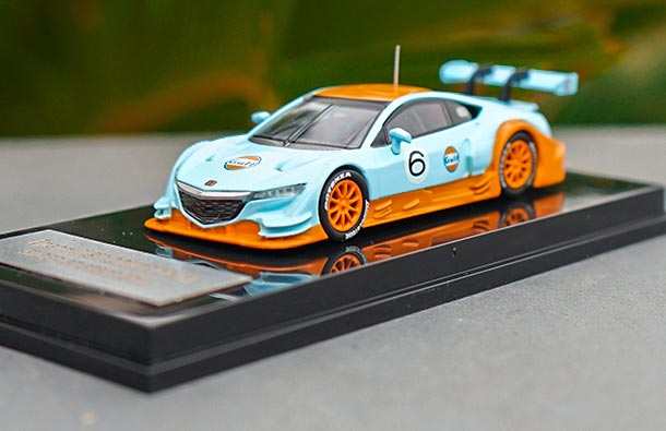 Diecast Acura NSX Concept Super GT500 Model 1:64 Orange-Blue