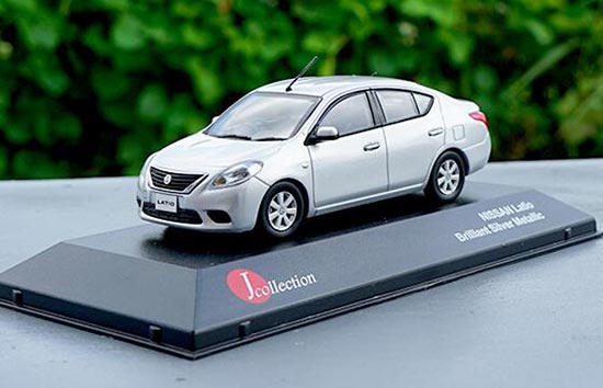 Diecast Nissan Latio Model 1:43 Scale Silver By J-Collection