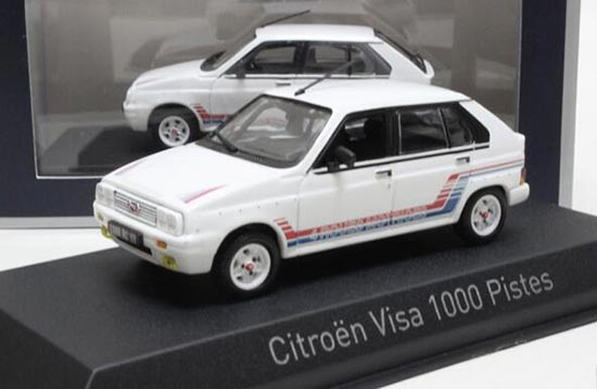 Diecast Citroen Visa 1000 Pistes Model White 1:43 Scale By Norev