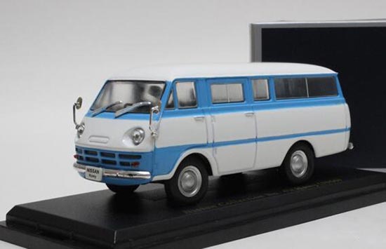 Diecast Nissan Homy 1966 Model 1:43 White-Blue By Norev