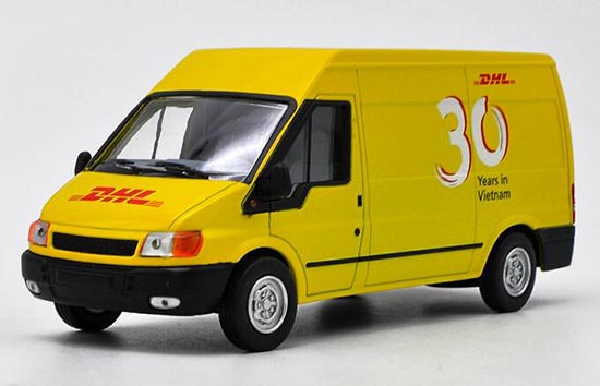 Diecast Ford Transit Model DHL Painting 1:32 Yellow