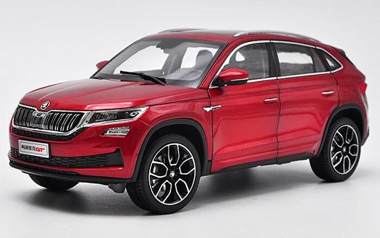 Diecast Skoda Kodiaq GT Model Black / Red 1:18 Scale