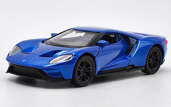 Diecast 2017 Ford GT Toy Blue 1:36 Scale By Welly