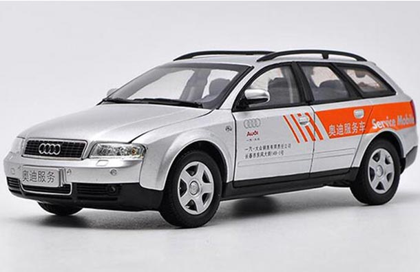 Diecast Audi A4 Sportback Model 1:24 Silver Service Mobile