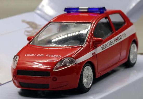 Diecast Fiat Grande Punto Model 1:43 Scale Red By Mondo Motors