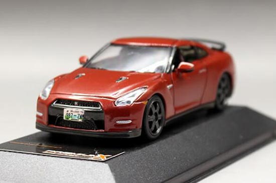 Diecast Nissan GT-R R35 Model Red 1:43 Scale By Premium X