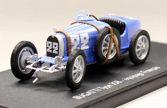 Diecast Bugatti Type 35B Model Blue 1:43 Scale By Eligor