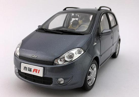 Diecast Chery A1 Car Model Blue / Gray 1:18 Scale