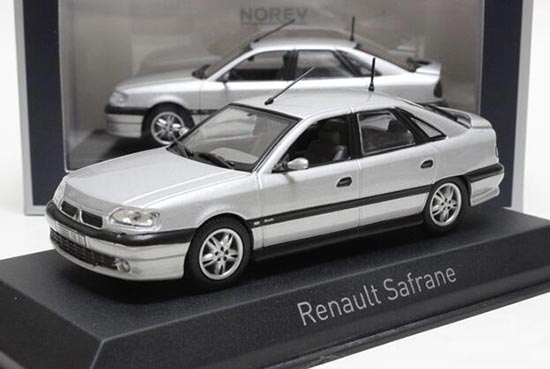 Diecast Renault Safrane Model Silver 1:43 Scale By NOREV