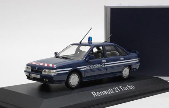 Diecast Renault 21 Turbo Model Blue 1:43 Scale By NOREV