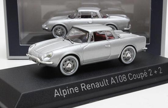 Diecast Renault Alpine A108 Coupe Model 1:43 Silver By NOREV