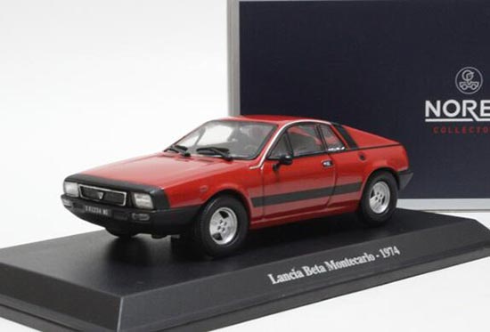 Diecast Lancia Beta Montecarlo Model Red 1:43 Scale By NOREV
