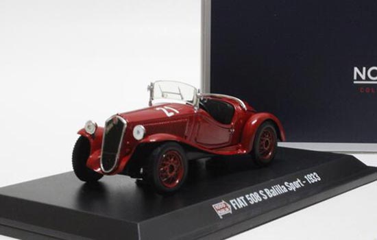 Diecast Fiat 508 S Balilla Sport Model Red 1:43 Scale By Norev
