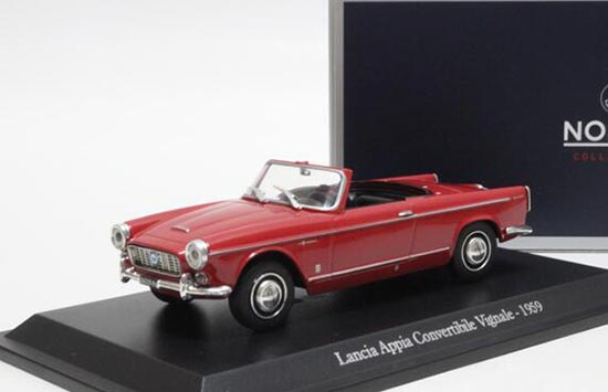 Diecast Lancia Appia Convertibile Model 1:43 Scale Red By Norev