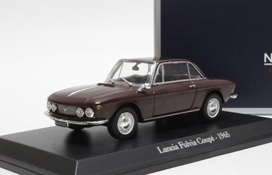 Diecast Lancia Fulvia Coupe Model Brown 1:43 Scale By Norev