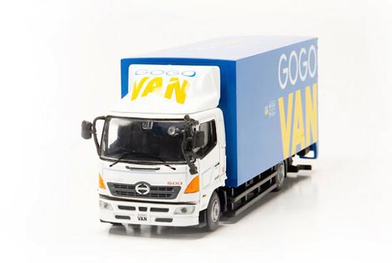 Diecast Hino 500 Box Truck Model White GOGO Van 1:76 by Tiny