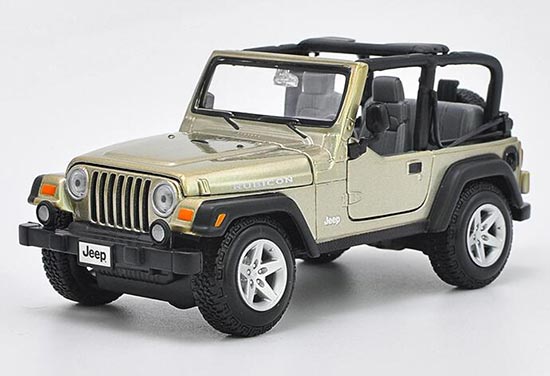 Diecast Jeep Wrangler Rubicon Model 1:27 Champagne By MaiSto