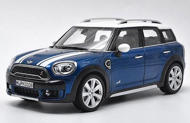 Diecast Mini Cooper S Countryman Model Blue 1:18 By Kyosho