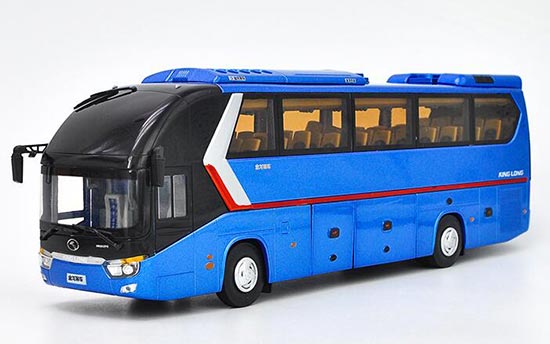 Diecast King Long XMQ6129Y5 Coach Bus Model 1:38 Scale Blue